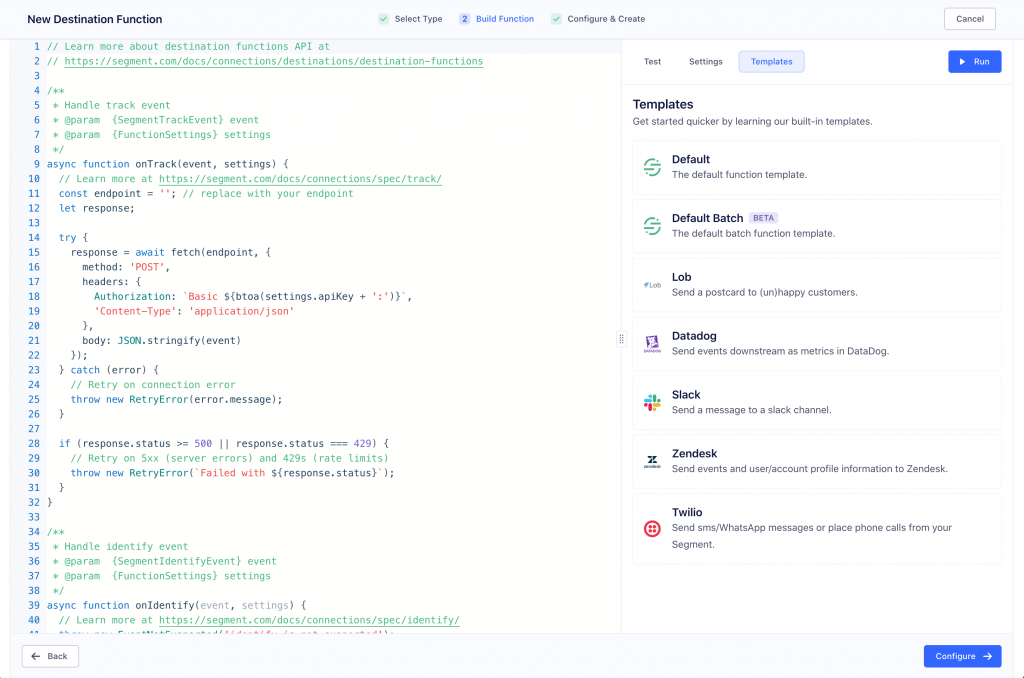 segment event transformations