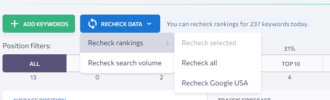 se ranking re-check rankings