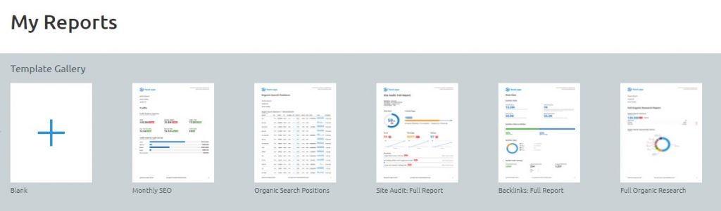 semrush report templates