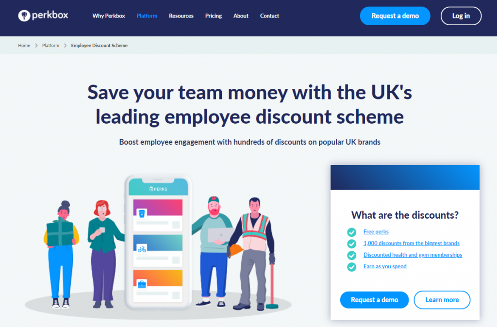 perkbox discount scheme screenshot