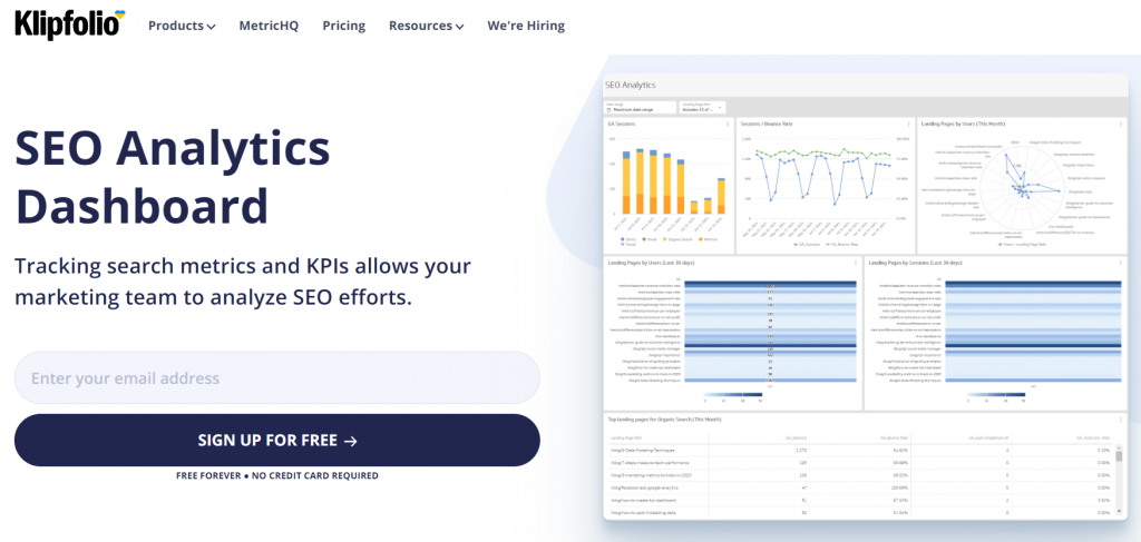 Klipfolio SEO Dashboard Software