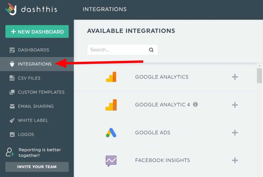 dashthis dashboard building