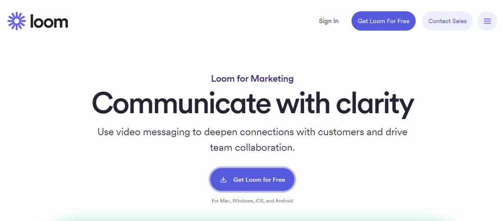 loom landing page