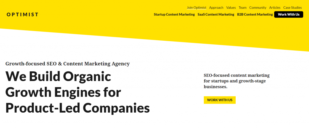 optimist - SaaS Content Marketing Agencies